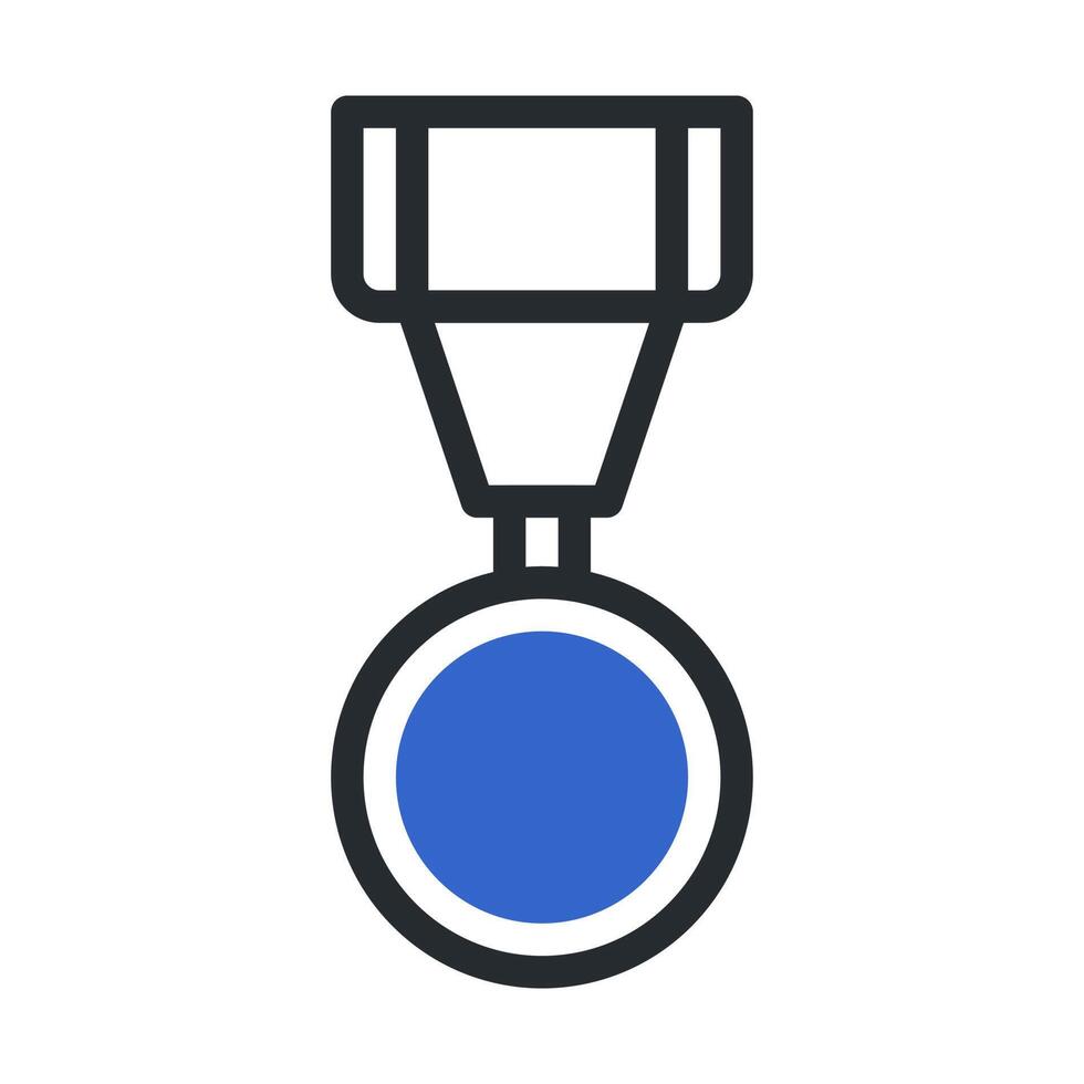 medal icon duotone grey blue style military illustration vector army element and symbol perfect.