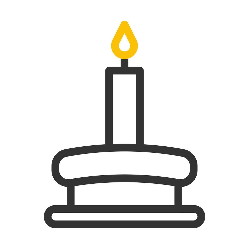 candle icon duocolor grey yellow style ramadan illustration vector element and symbol perfect.