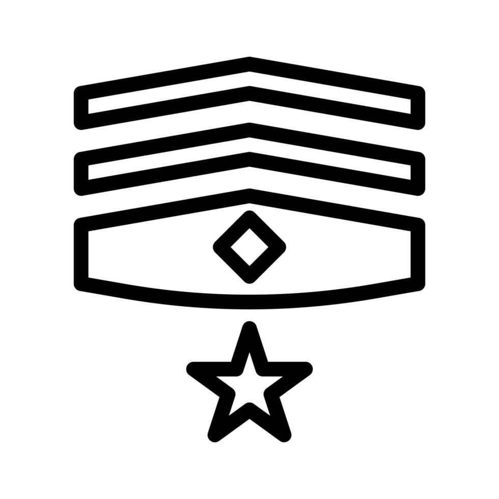 badge icon outline style military illustration vector army element and symbol perfect.