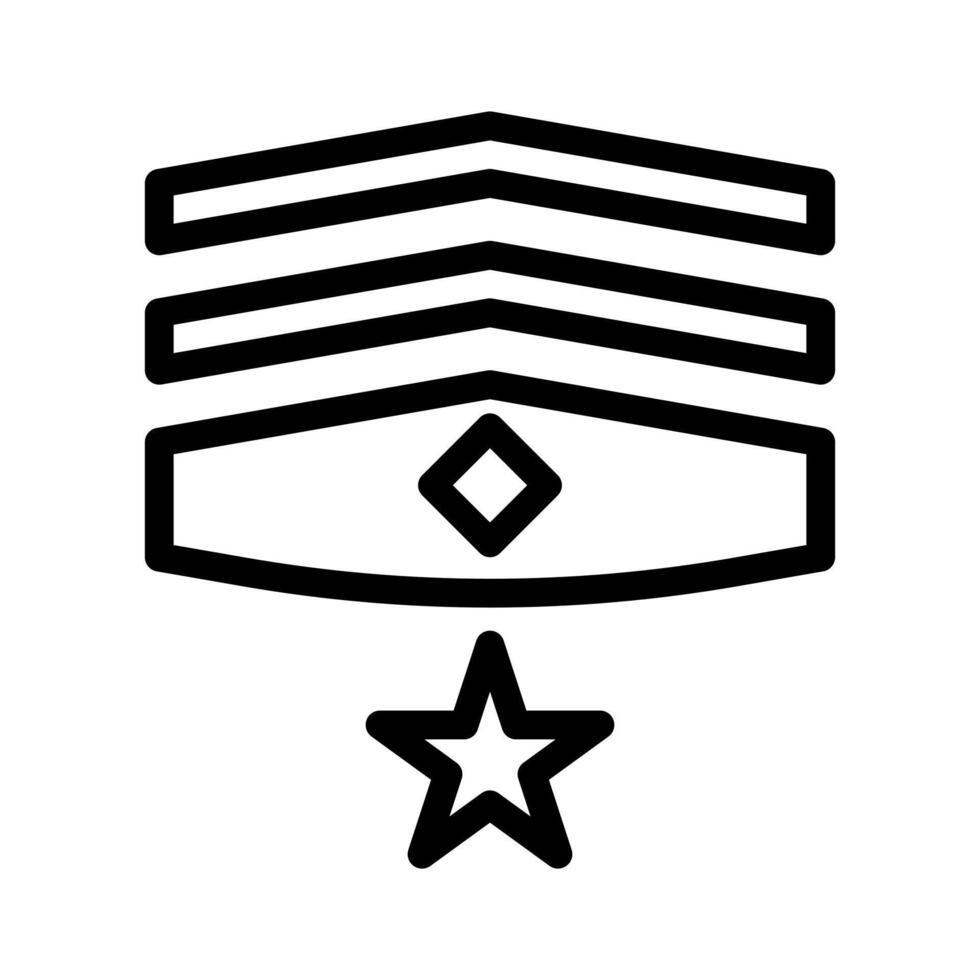 Insignia icono contorno estilo militar ilustración vector Ejército elemento y símbolo Perfecto.