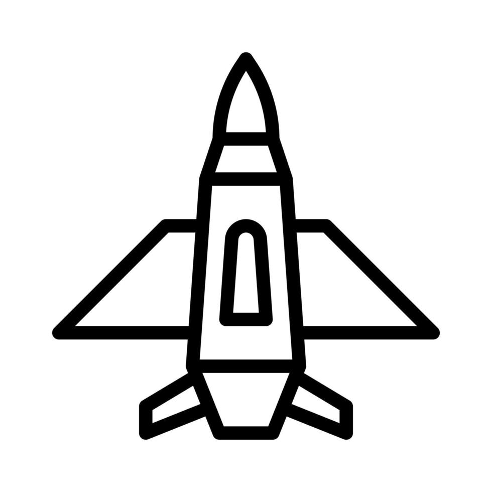 airplane icon outline style military illustration vector army element and symbol perfect.