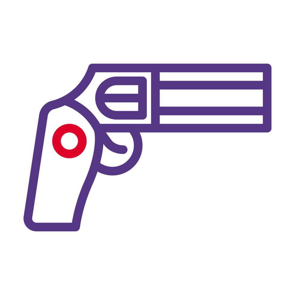 gun icon duocolor red purple style military illustration vector army element and symbol perfect.