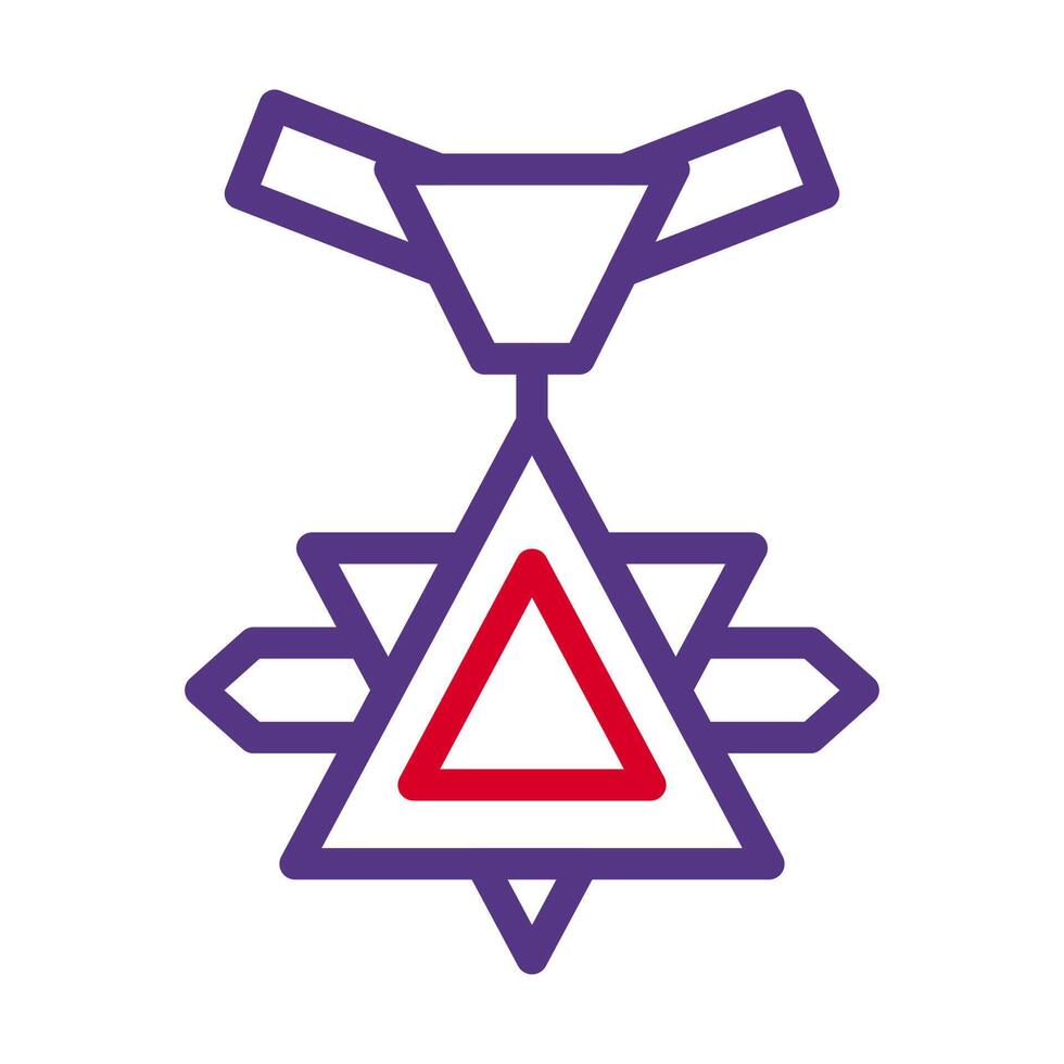 medalla icono duocolor rojo púrpura estilo militar ilustración vector Ejército elemento y símbolo Perfecto.