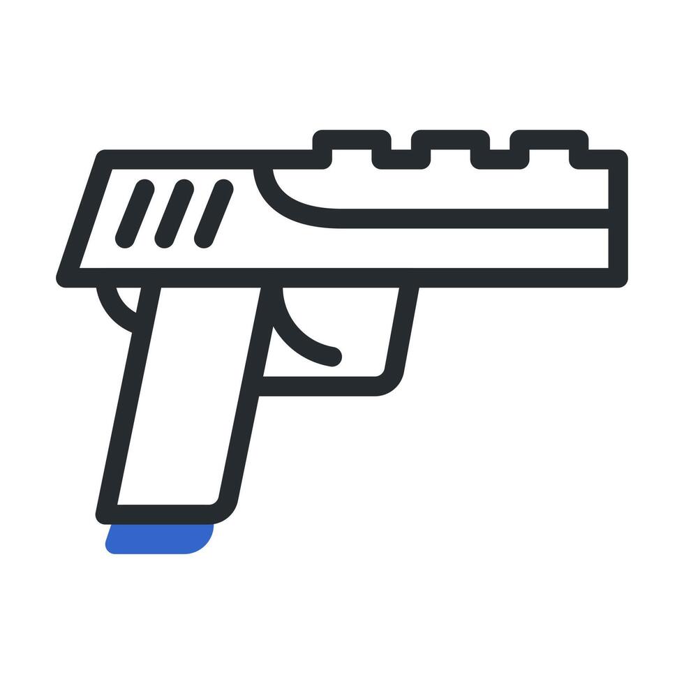 gun icon duotone grey blue style military illustration vector army element and symbol perfect.