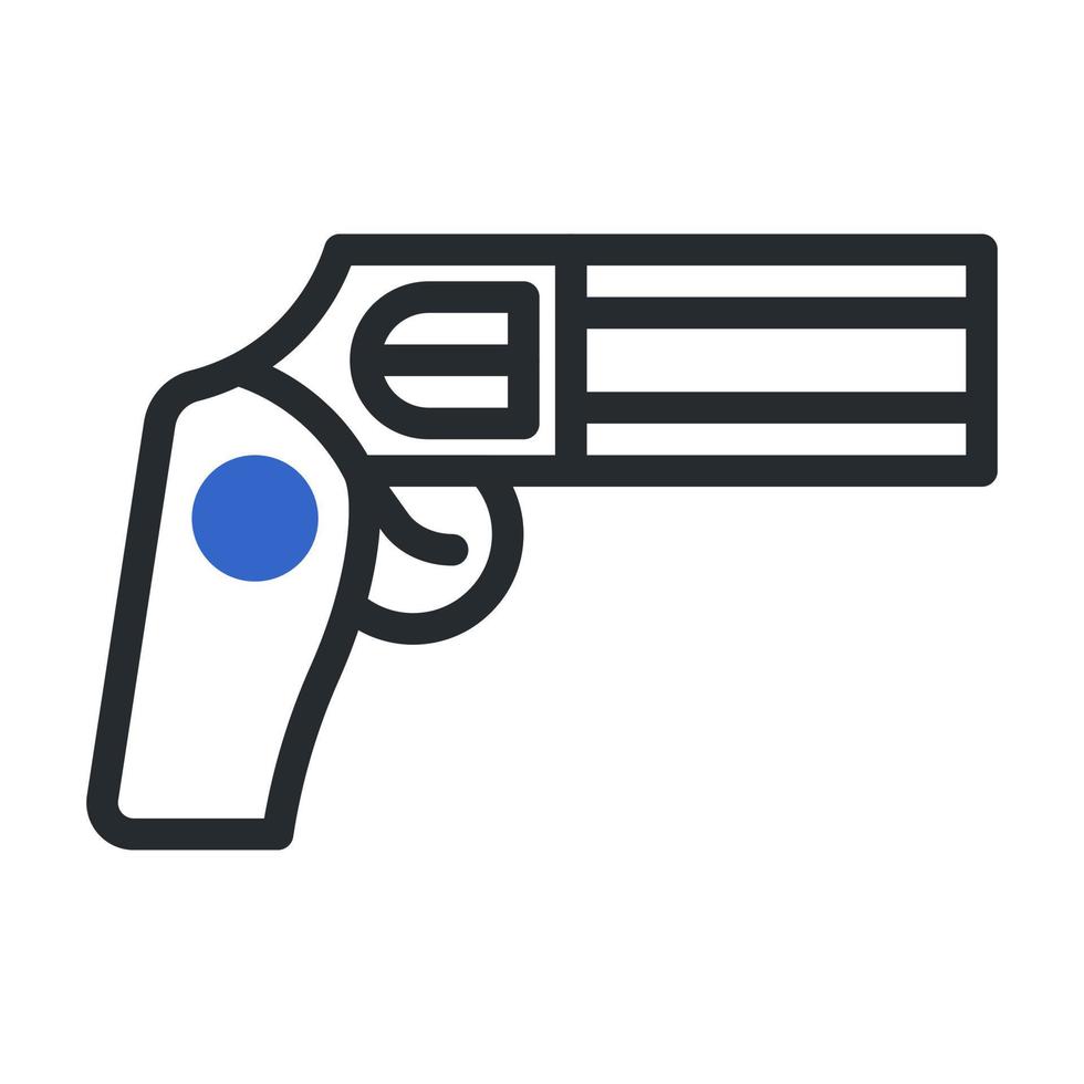 pistola icono duotono gris azul estilo militar ilustración vector Ejército elemento y símbolo Perfecto.