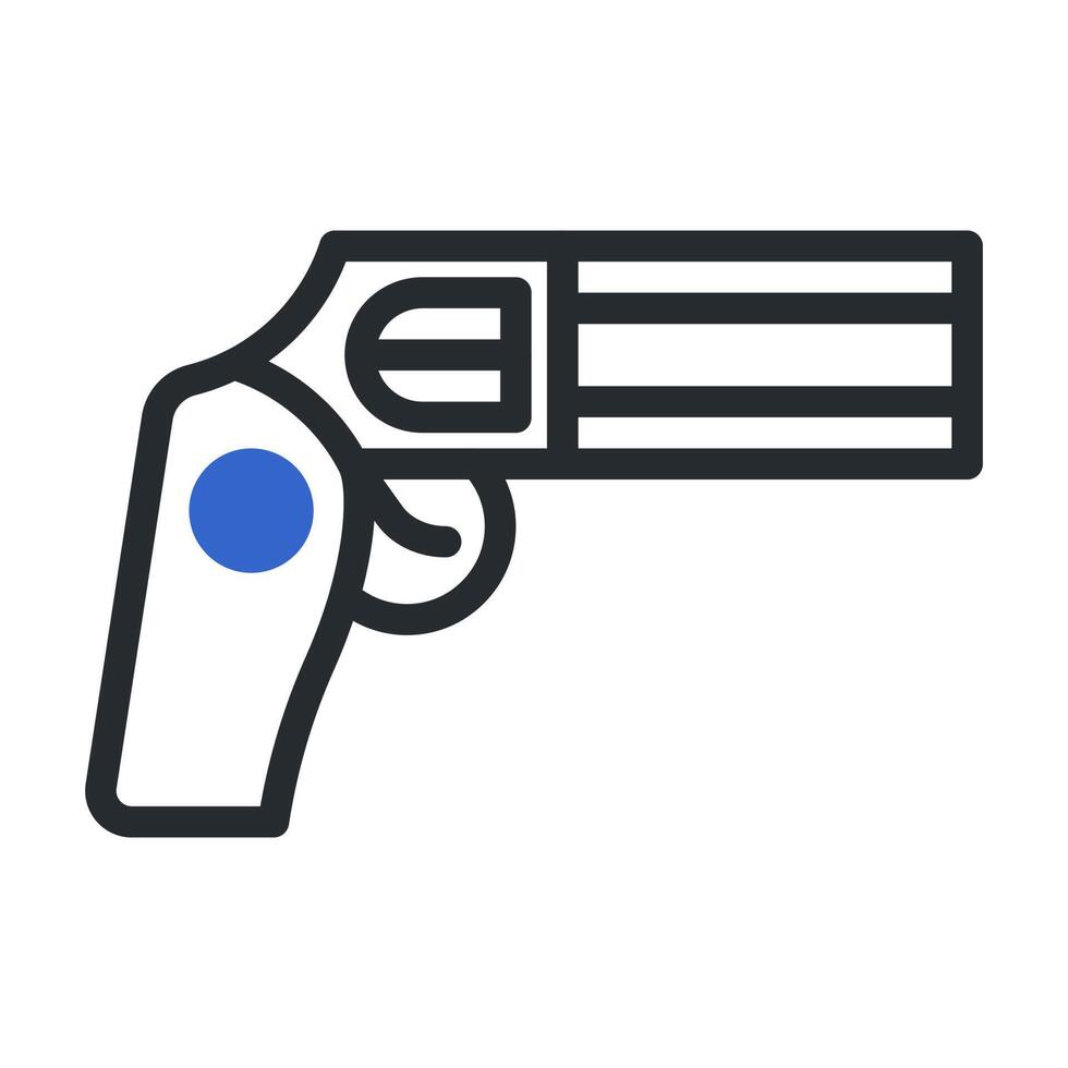 gun icon duotone grey blue style military illustration vector army element and symbol perfect.