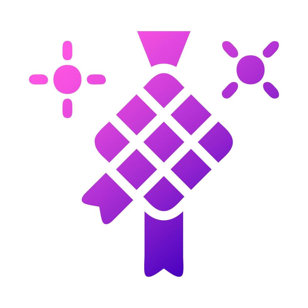 ketupat icon solid gradient pink style ramadan illustration vector element and symbol perfect.