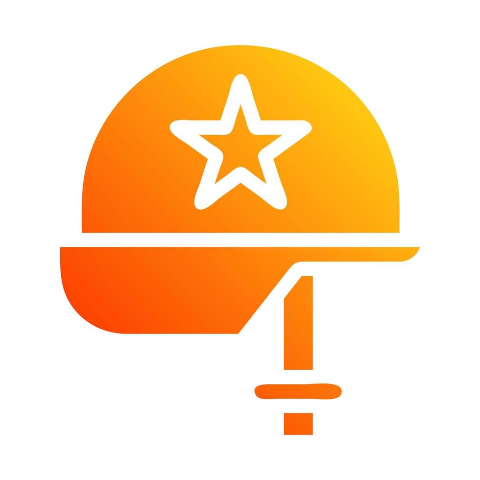 helmet icon solid gradient red style military illustration vector army element and symbol perfect.