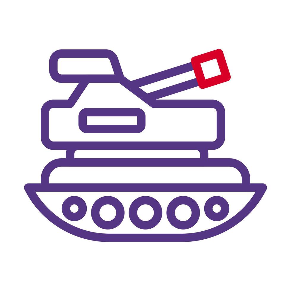 tanque icono duocolor rojo púrpura estilo militar ilustración vector Ejército elemento y símbolo Perfecto.