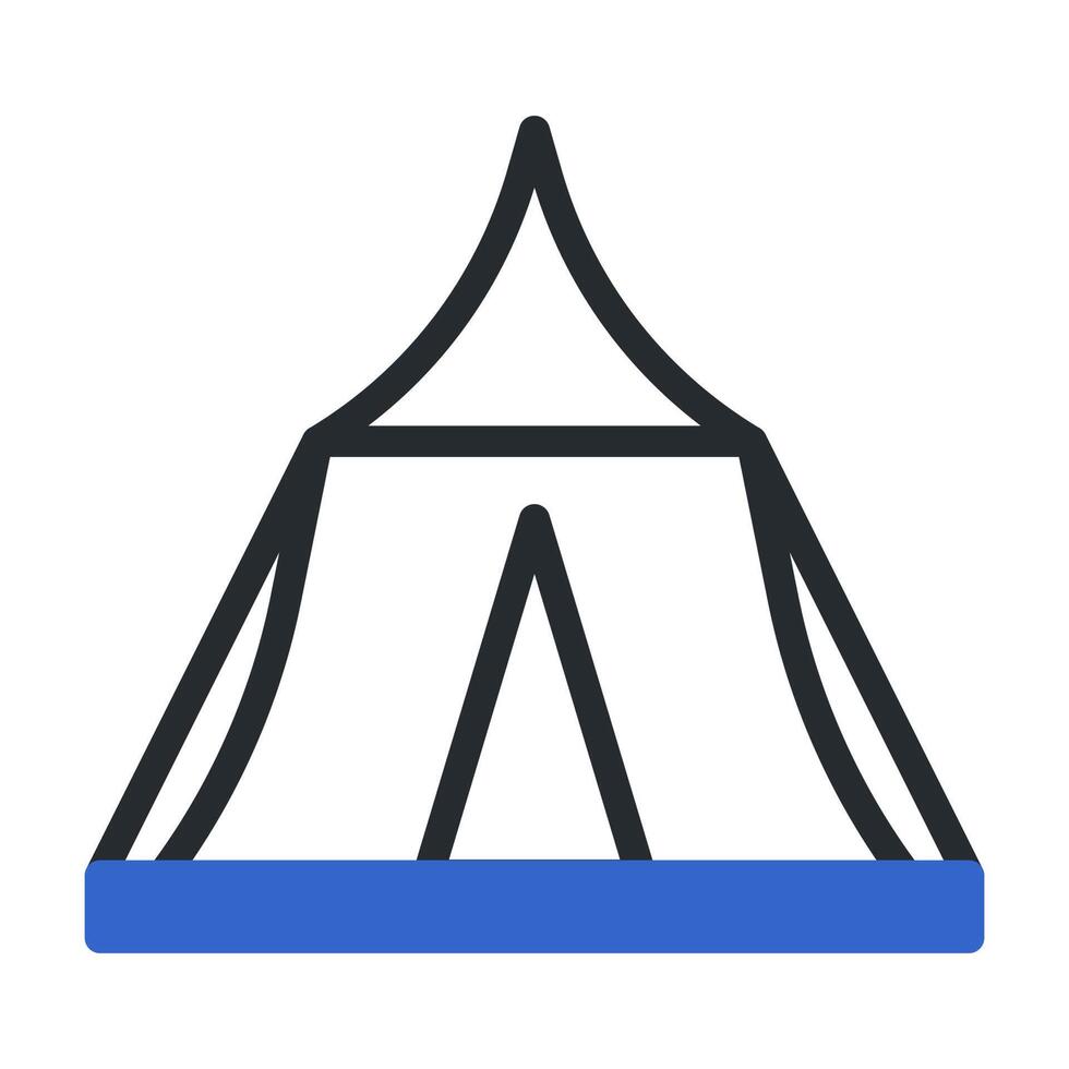 tent icon duotone grey blue style military illustration vector army element and symbol perfect.
