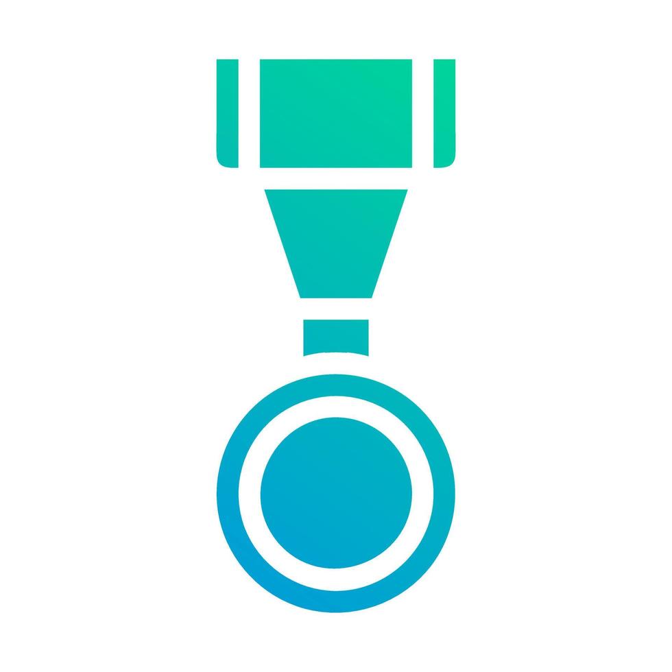 medal icon solid gradient green blue style military illustration vector army element and symbol perfect.