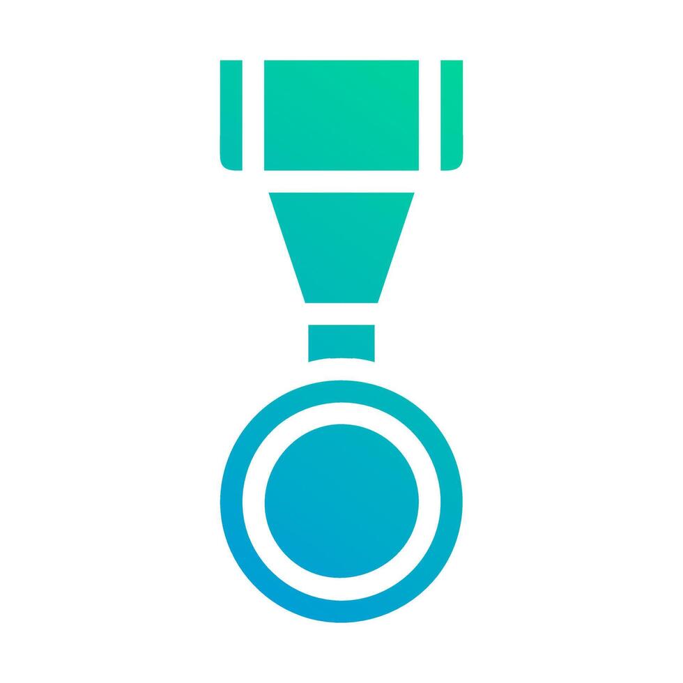 medal icon solid gradient green blue style military illustration vector army element and symbol perfect.