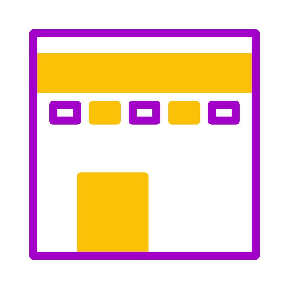 kaaba icon duotone purple yellow style ramadan illustration vector element and symbol perfect.