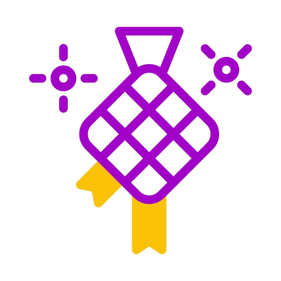 Corán icono duotono púrpura amarillo estilo Ramadán ilustración vector elemento y símbolo Perfecto.