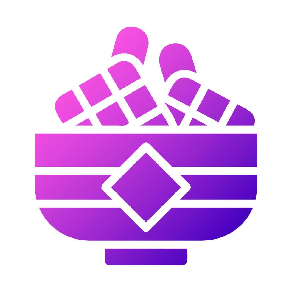 ketupat icon solid gradient pink style ramadan illustration vector element and symbol perfect.