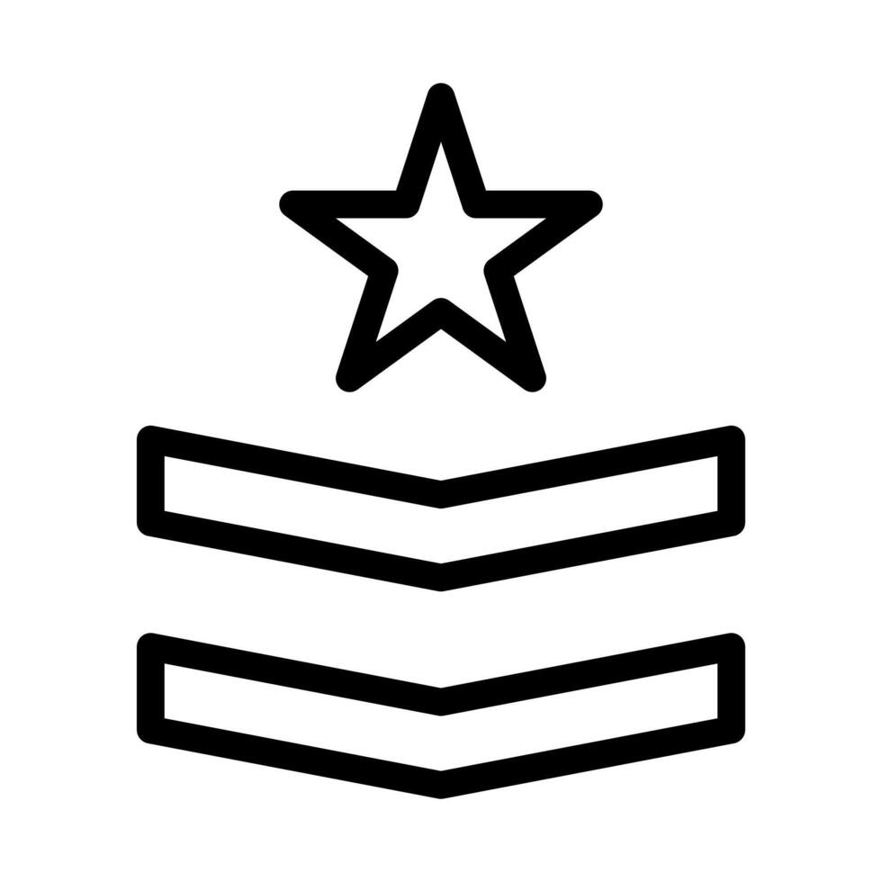 badge icon outline style military illustration vector army element and symbol perfect.