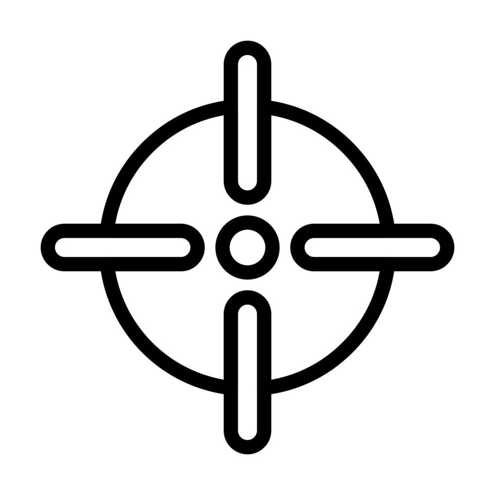 target icon outline style military illustration vector army element and symbol perfect.