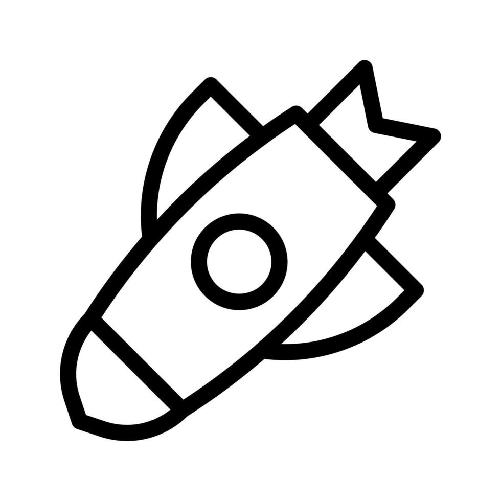 missile icon outline style military illustration vector army element and symbol perfect.