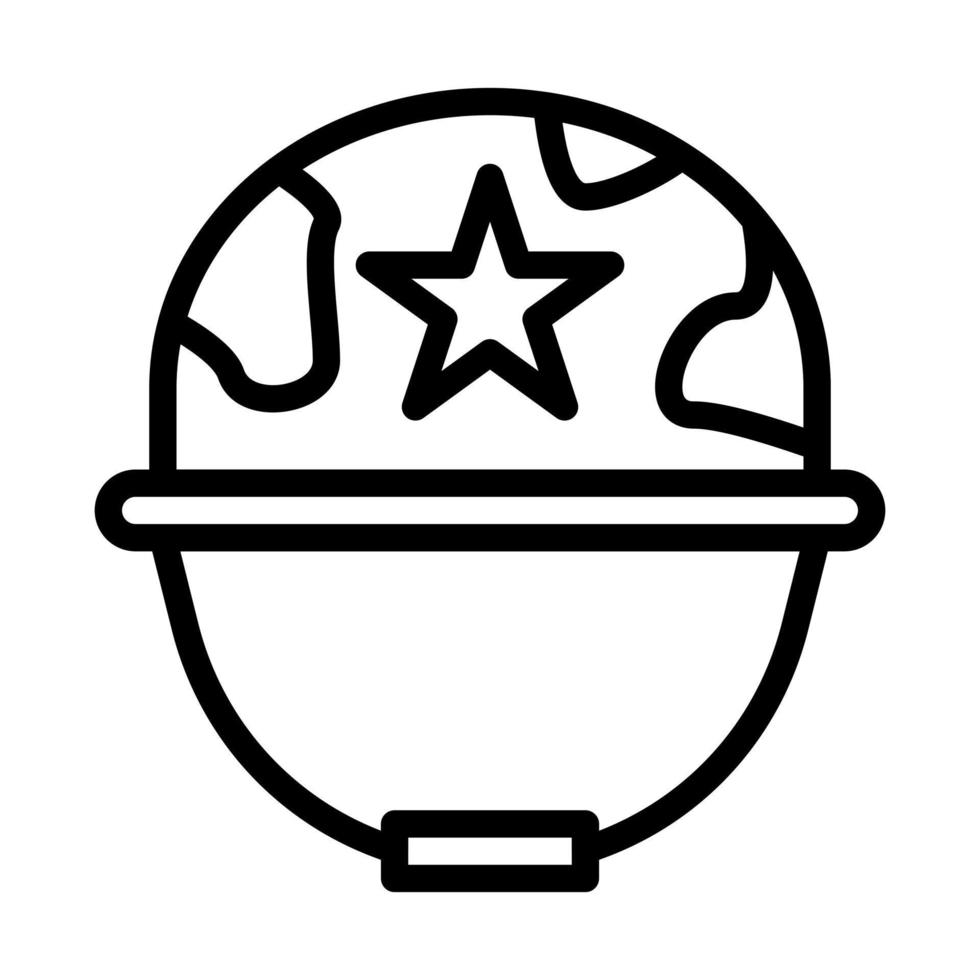 casco icono contorno estilo militar ilustración vector Ejército elemento y símbolo Perfecto.