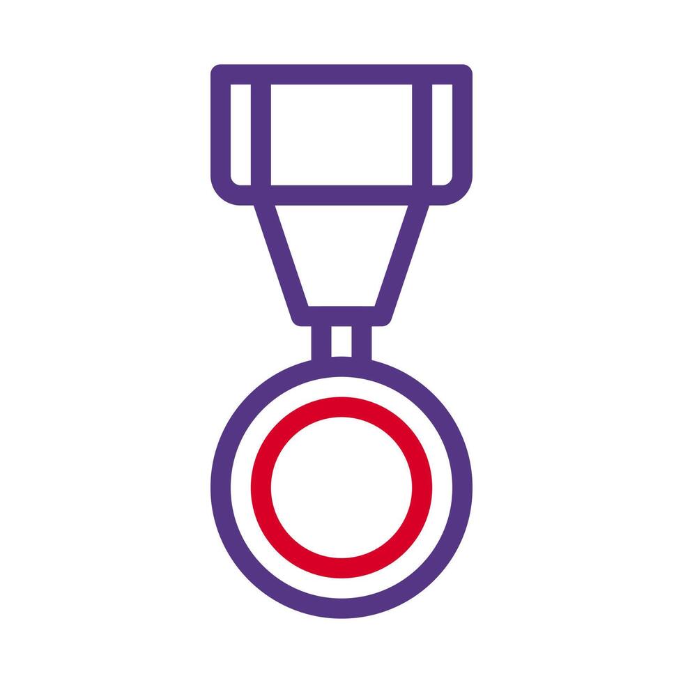 medal icon duocolor red purple style military illustration vector army element and symbol perfect.