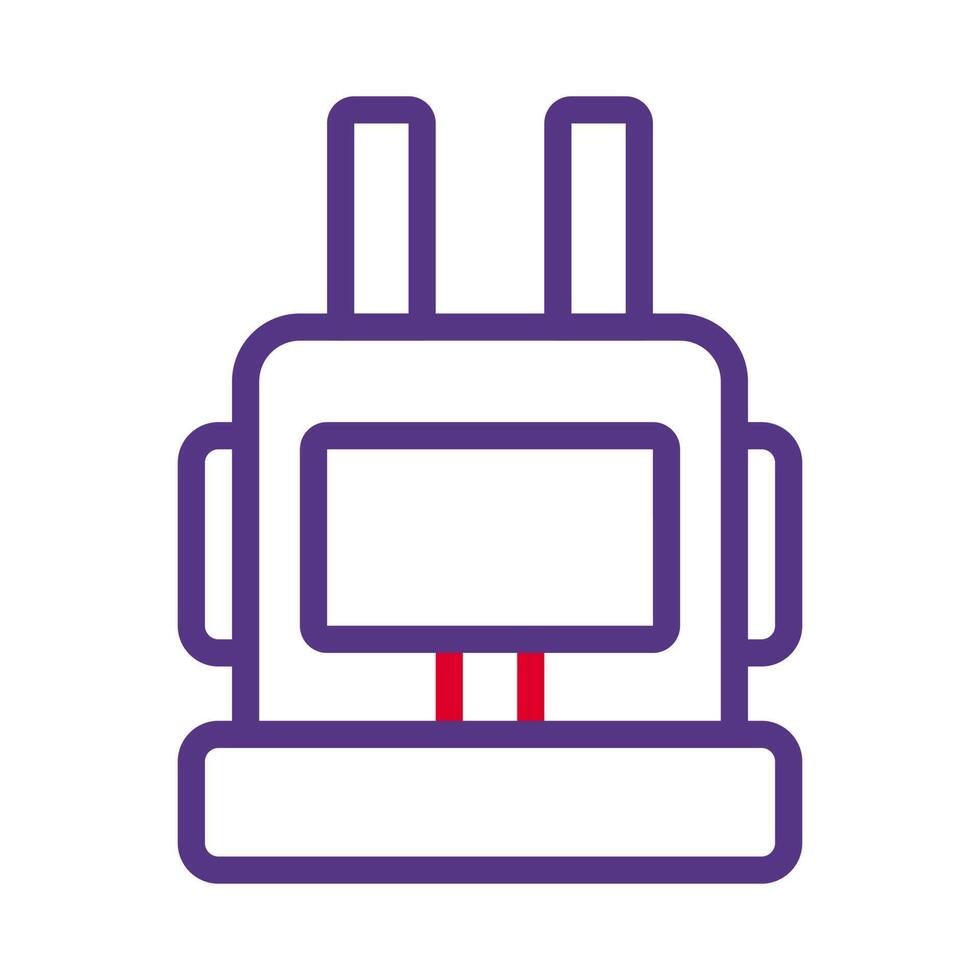 backpack icon duocolor red purple style military illustration vector army element and symbol perfect.