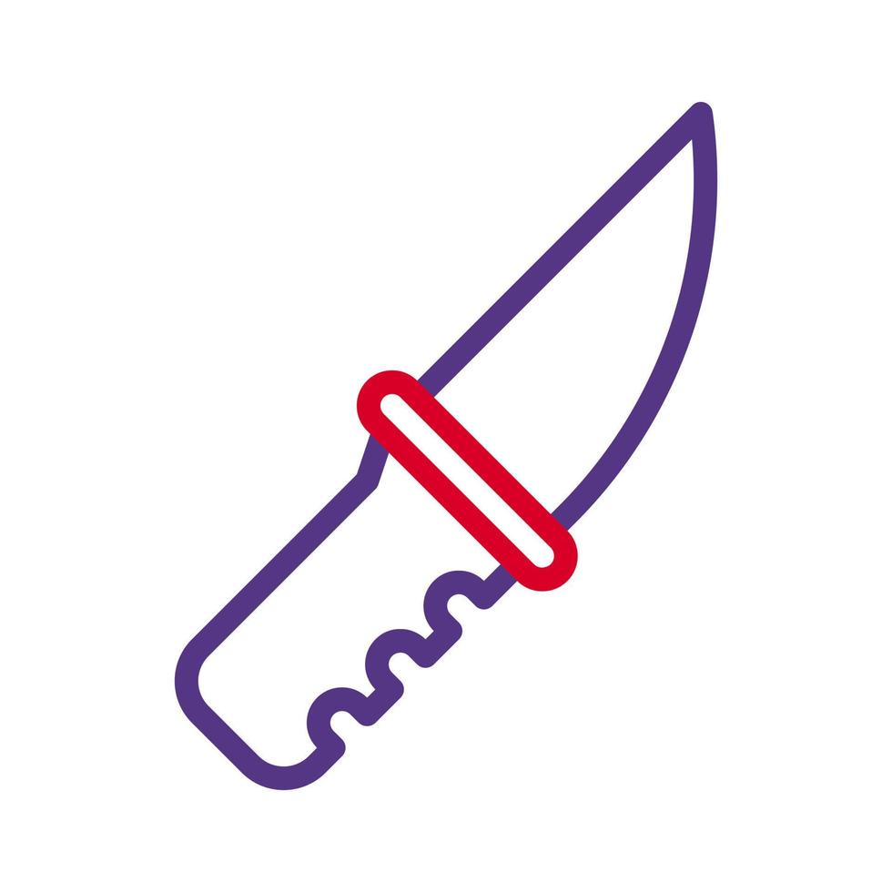 knife icon duocolor red purple style military illustration vector army element and symbol perfect.