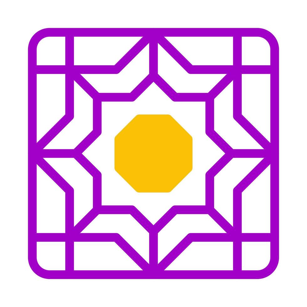 decoration icon duotone purple yellow style ramadan illustration vector element and symbol perfect.
