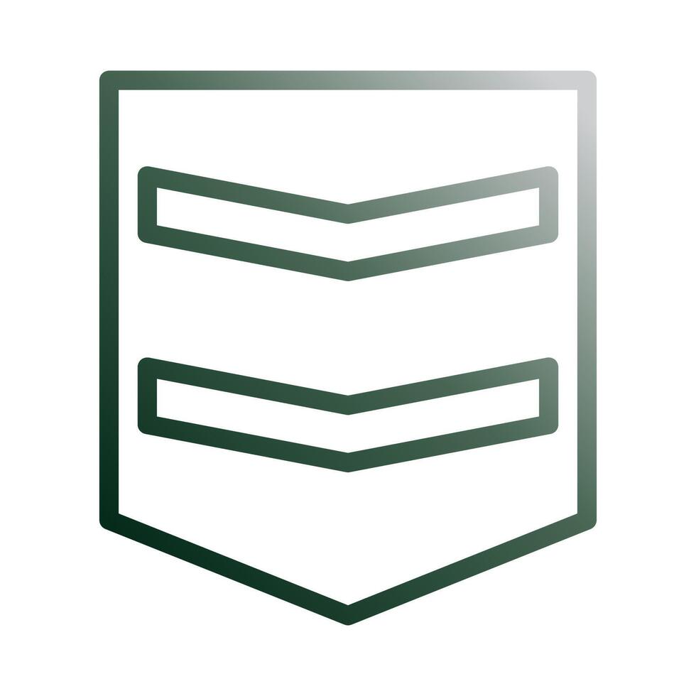 badge icon gradient green white style military illustration vector army element and symbol perfect.