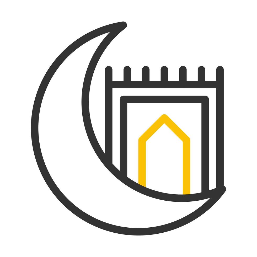alfombra icono duocolor gris amarillo estilo Ramadán ilustración vector elemento y símbolo Perfecto.