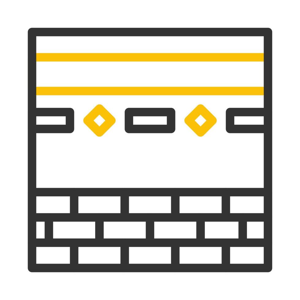 kaaba icon duocolor grey yellow style ramadan illustration vector element and symbol perfect.