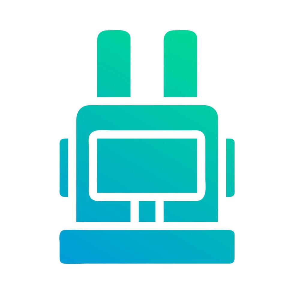 backpack icon solid gradient green blue style military illustration vector army element and symbol perfect.