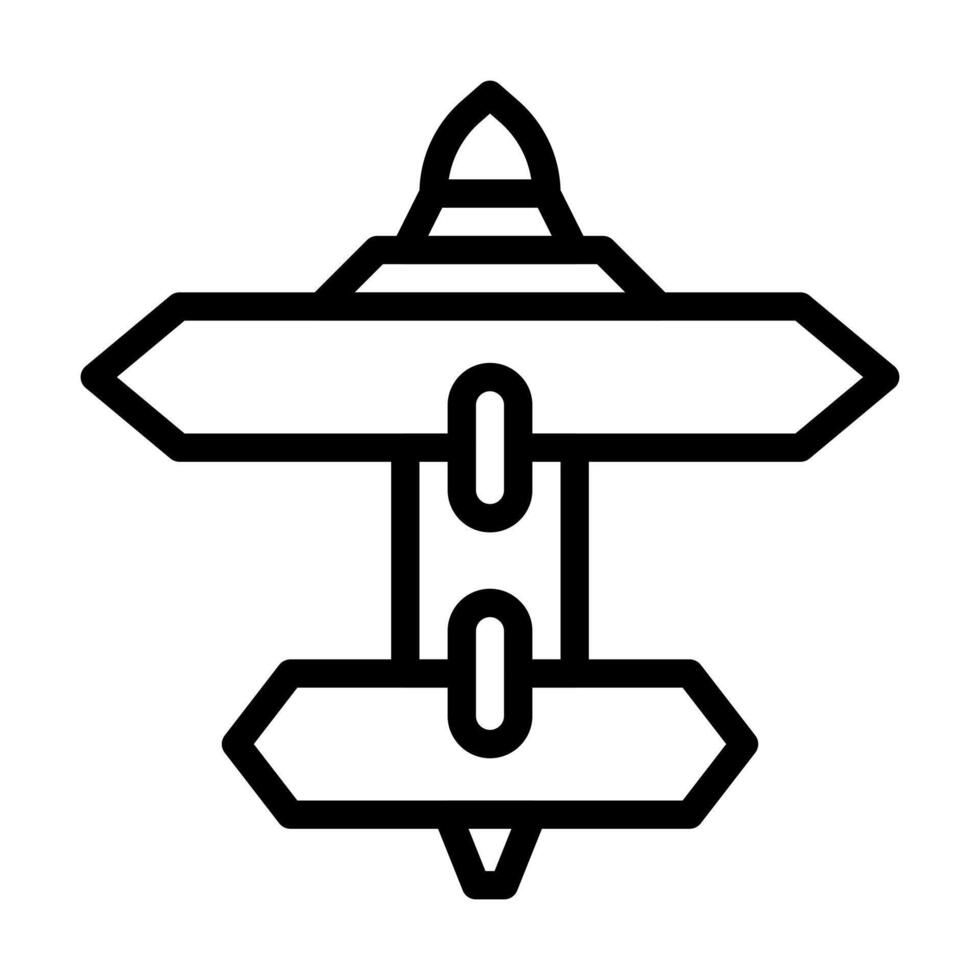 airplane icon outline style military illustration vector army element and symbol perfect.