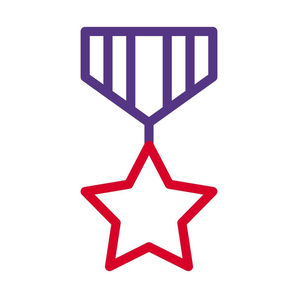 medal icon duocolor red purple style military illustration vector army element and symbol perfect.