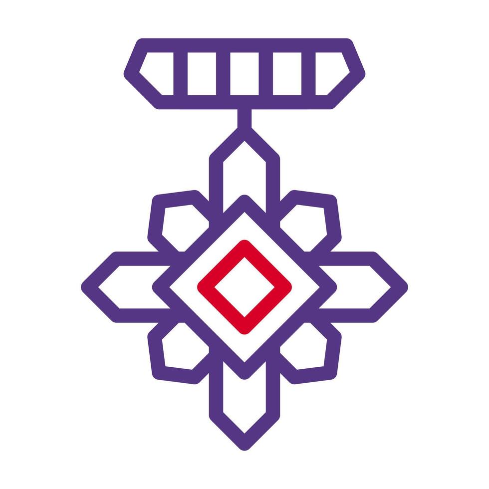 medal icon duocolor red purple style military illustration vector army element and symbol perfect.
