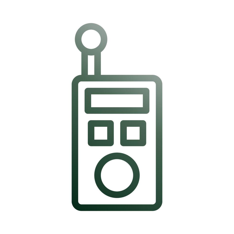 walkie talkie icon gradient green white style military illustration vector army element and symbol perfect.