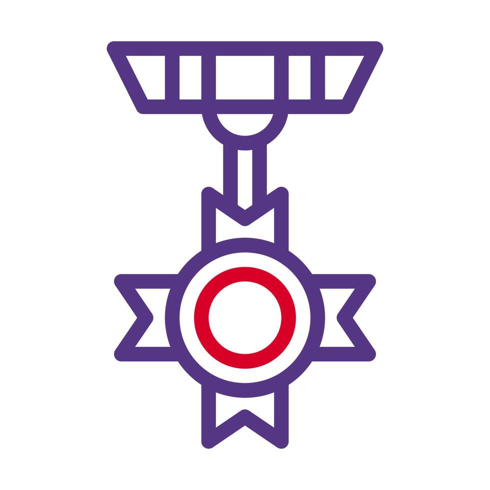 medal icon duocolor red purple style military illustration vector army element and symbol perfect.