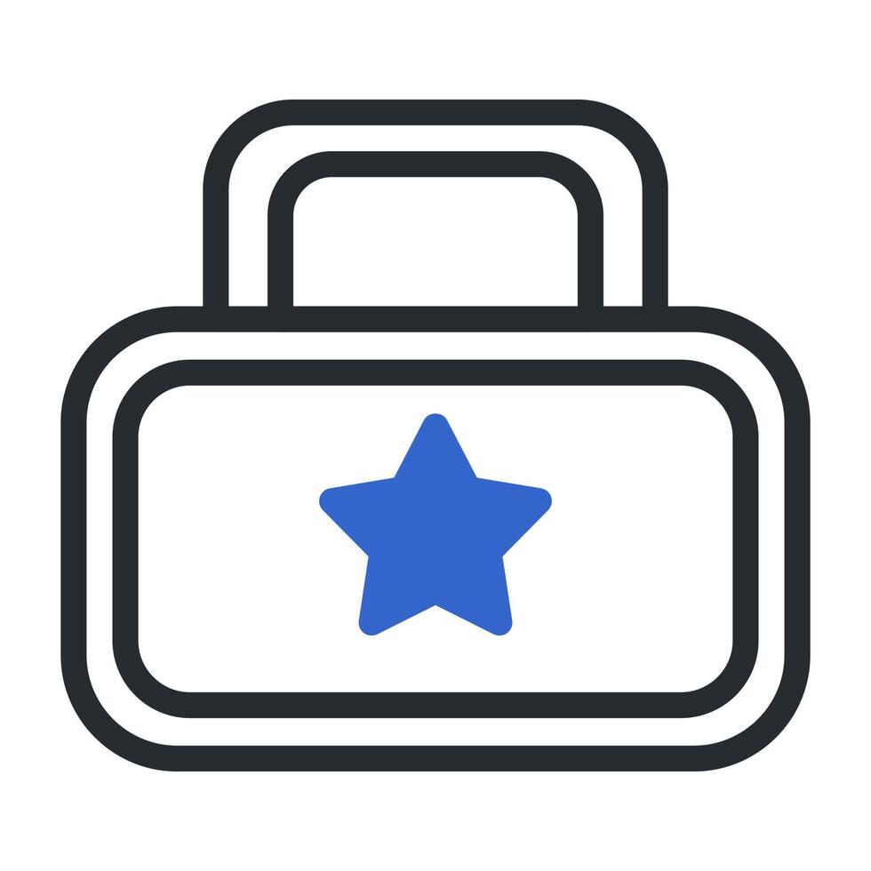 backpack icon duotone grey blue style military illustration vector army element and symbol perfect.