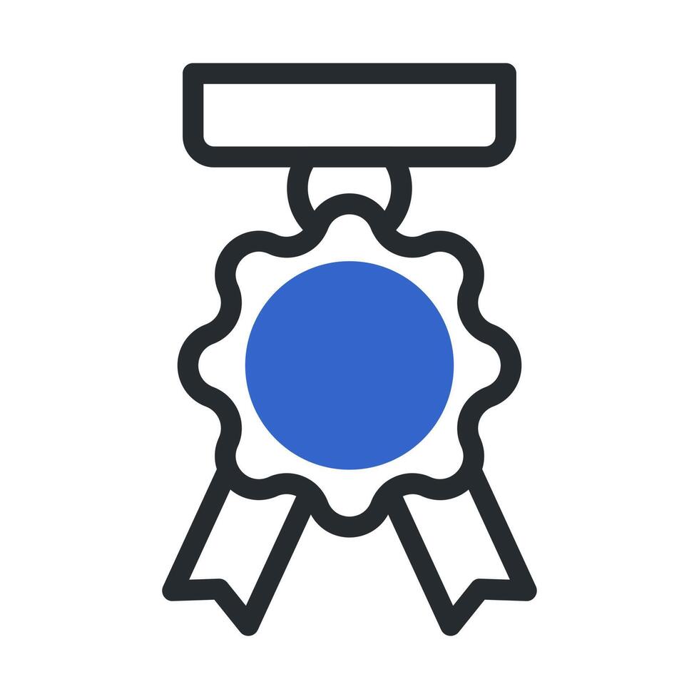 medal icon duotone grey blue style military illustration vector army element and symbol perfect.