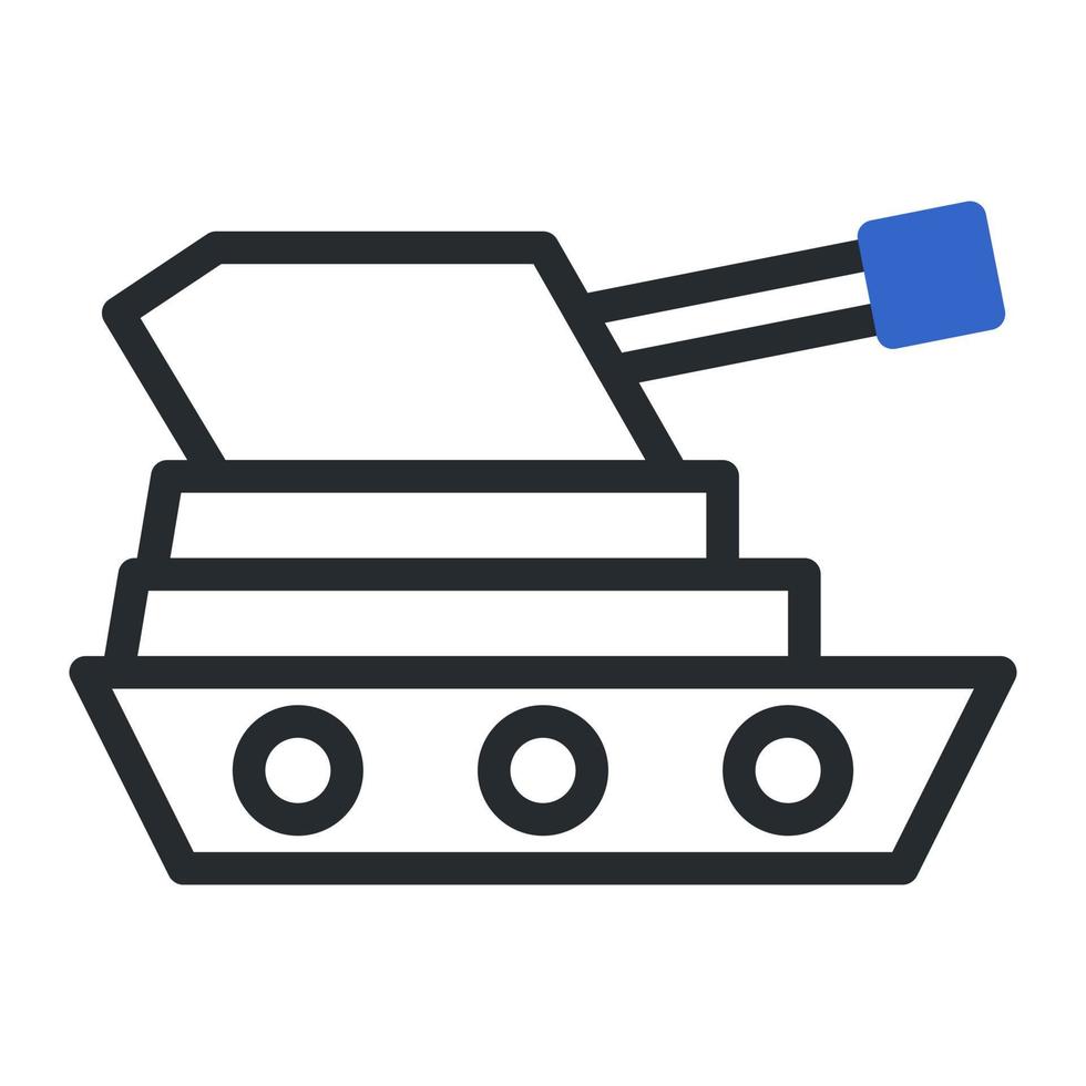 tanque icono duotono gris azul estilo militar ilustración vector Ejército elemento y símbolo Perfecto.
