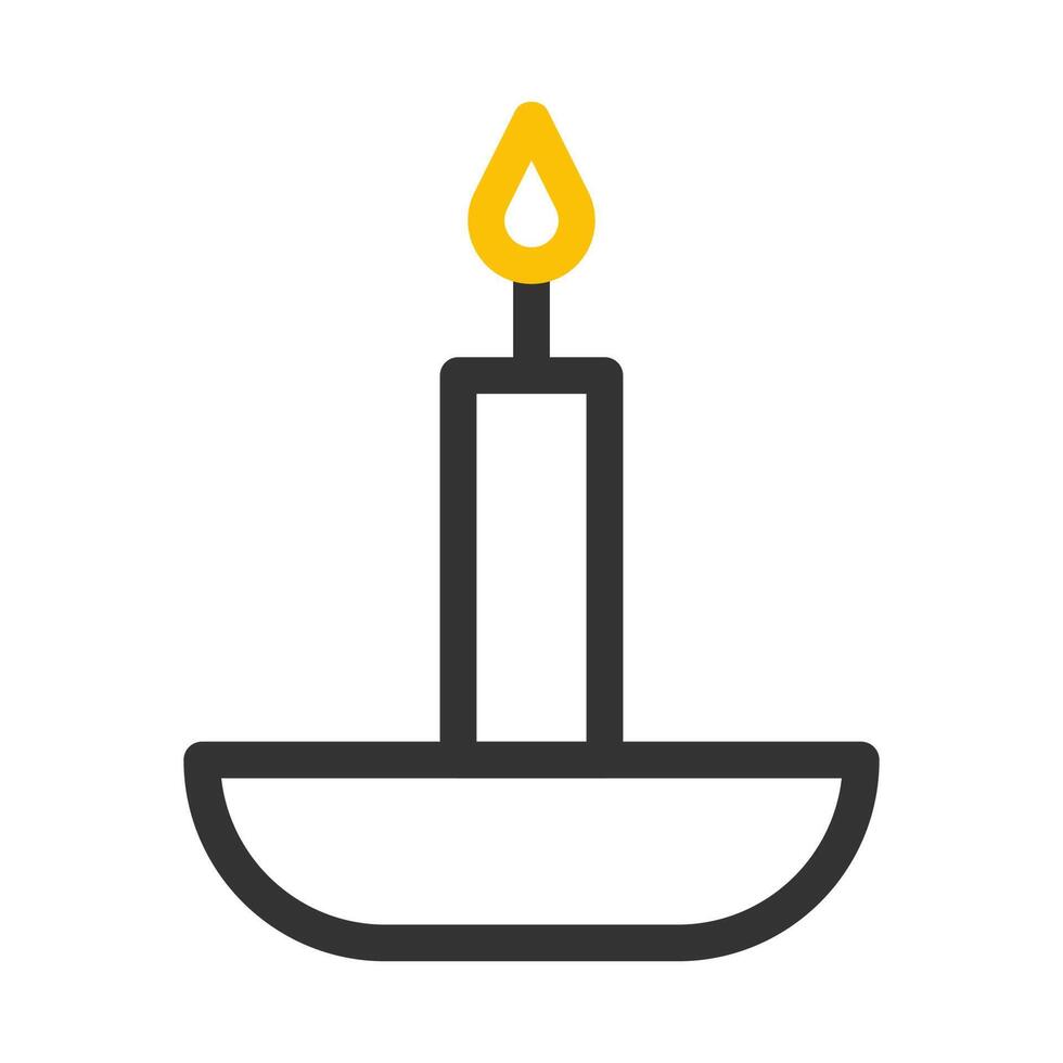 candle icon duocolor grey yellow style ramadan illustration vector element and symbol perfect.