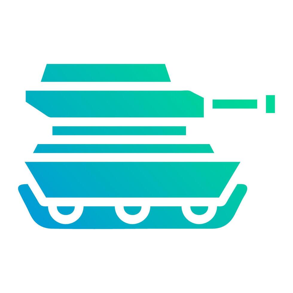 tank icon solid gradient green blue style military illustration vector army element and symbol perfect.