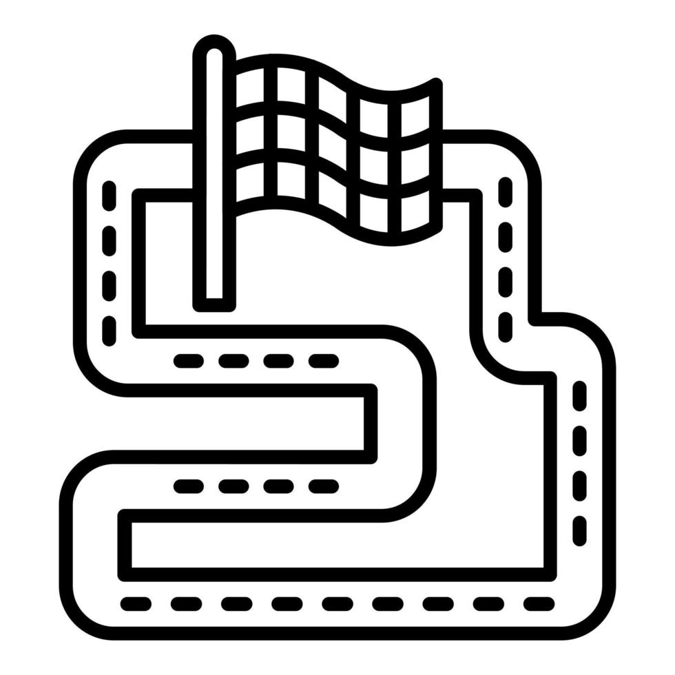 Race Track Icon Style vector
