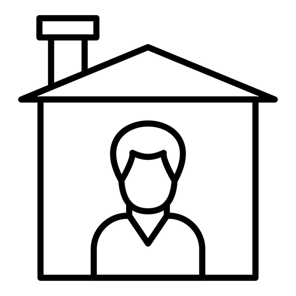Stay Home Icon Style vector