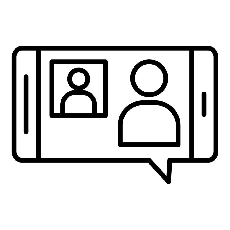 Smartphone Meeting Icon Style vector