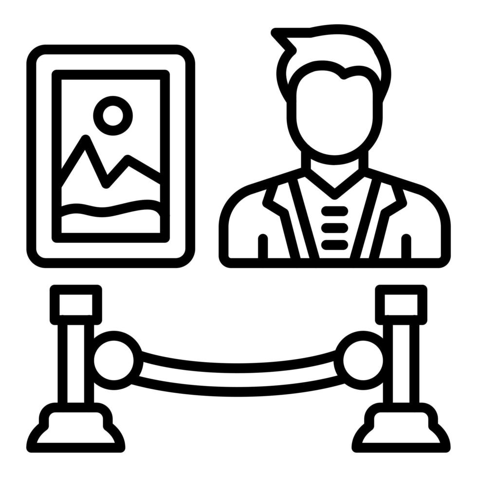 Exhibition Designer Man Icon Style vector