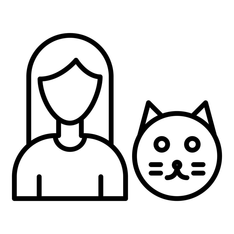 animal manipulador hembra icono estilo vector