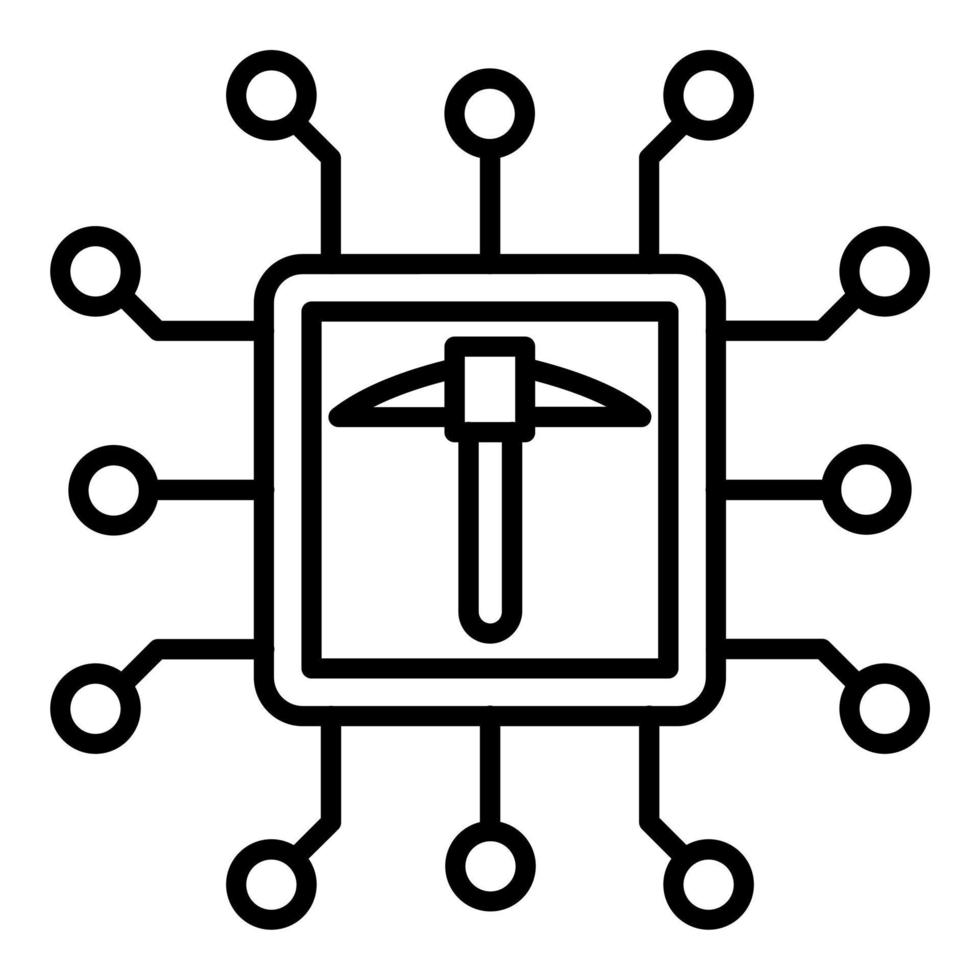 CPU Mining Icon Style vector