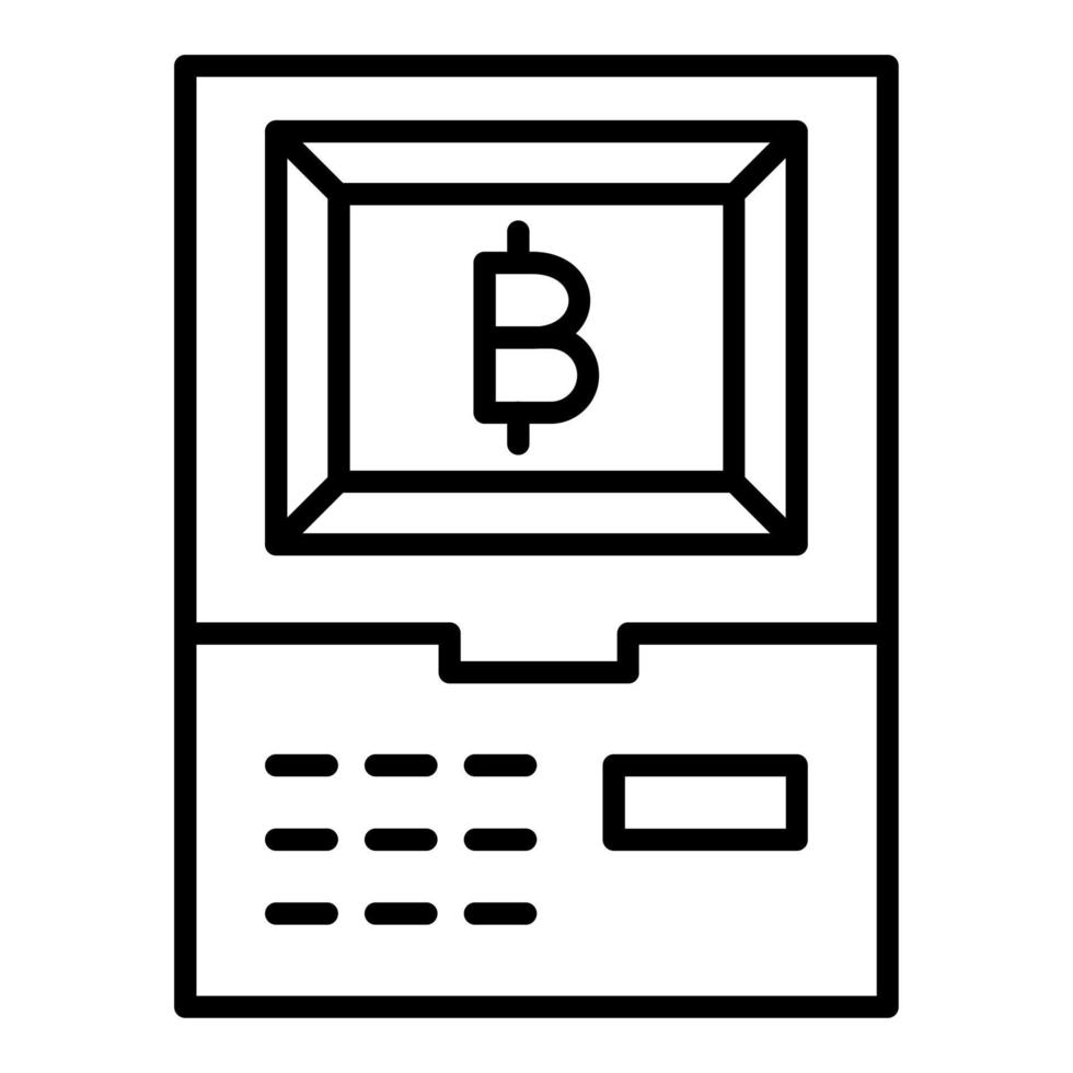 Cryptocurrency ATM Icon Style vector