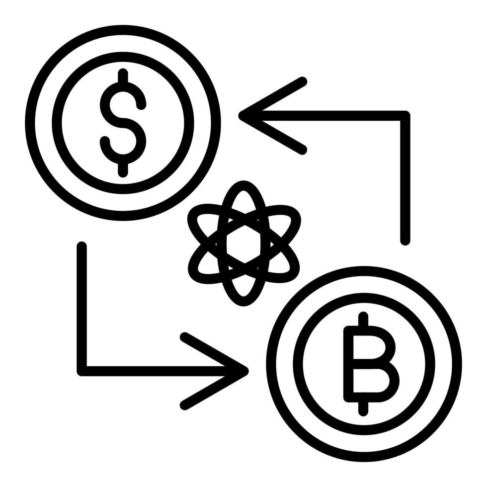 Atomic Swap Icon Style vector