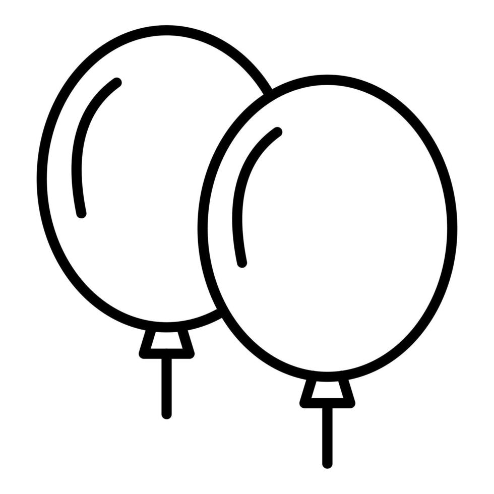 estilo de icono de globos vector